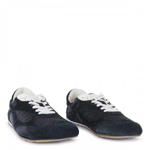 BLACK AND NAVY SUEDE ORBIT FLASH SNEAKERS