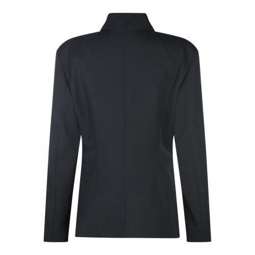 BLACK WOOL CASUAL JACKET 2