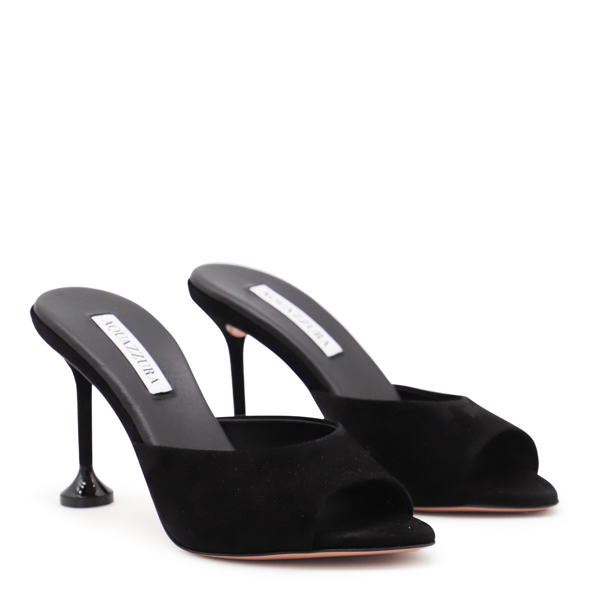 BLACK LEATHER BISOUS 85 SANDALS BLACK LEATHER BISOUS 85 SANDALS