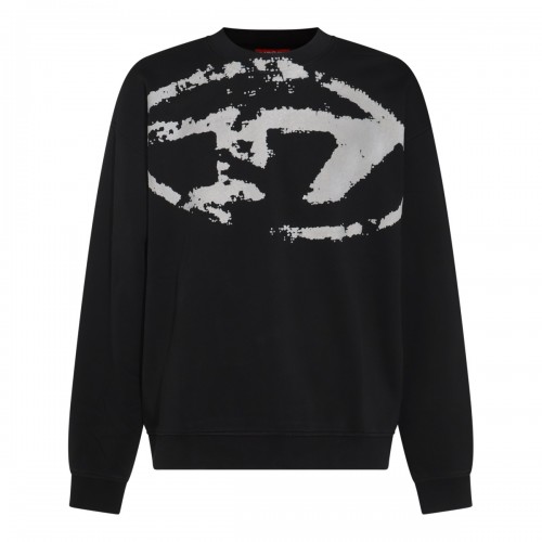 BLACK COTTON SWEATSHIRT