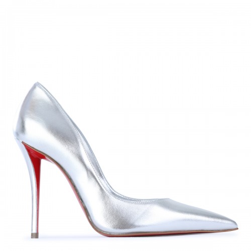 SILVER LEATHER MISS Z PUMPS