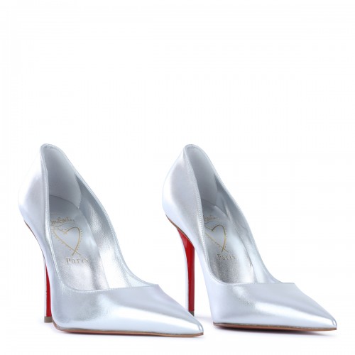 SILVER LEATHER MISS Z PUMPS