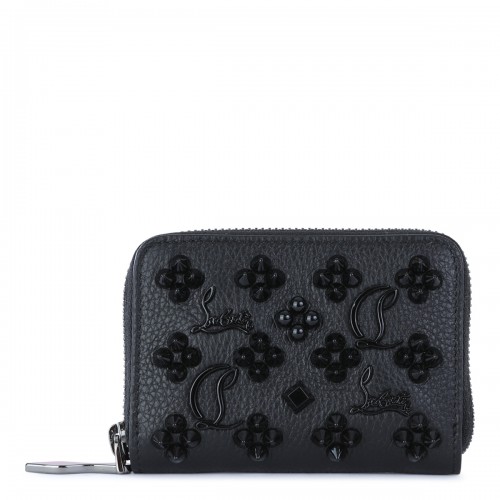 BLACK LEATHER PANETTONE WALLET
