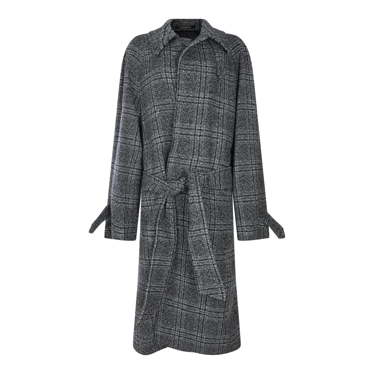 GREY WOOL RAGLAN COAT