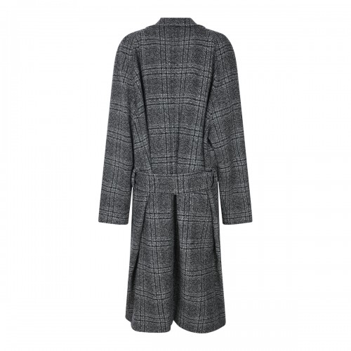 GREY WOOL RAGLAN COAT
