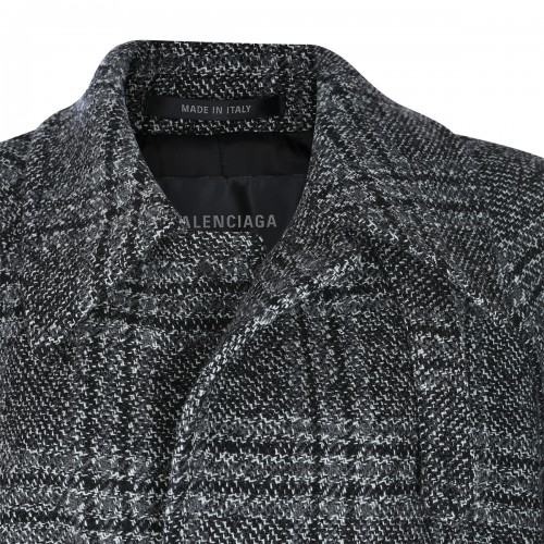 GREY WOOL RAGLAN COAT