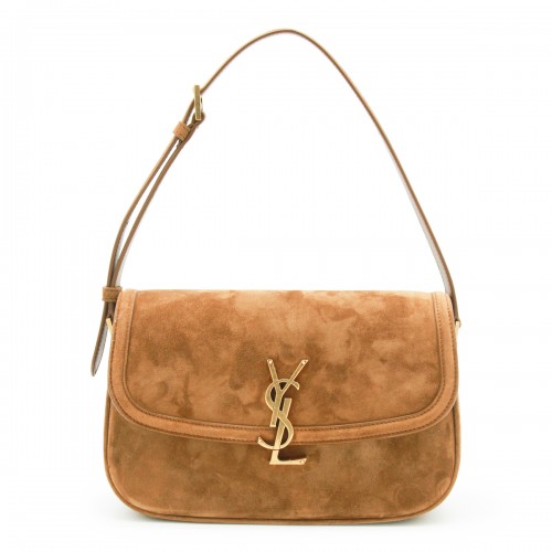 BROWN LEATHER SOLFERINO SHOULDER BAG