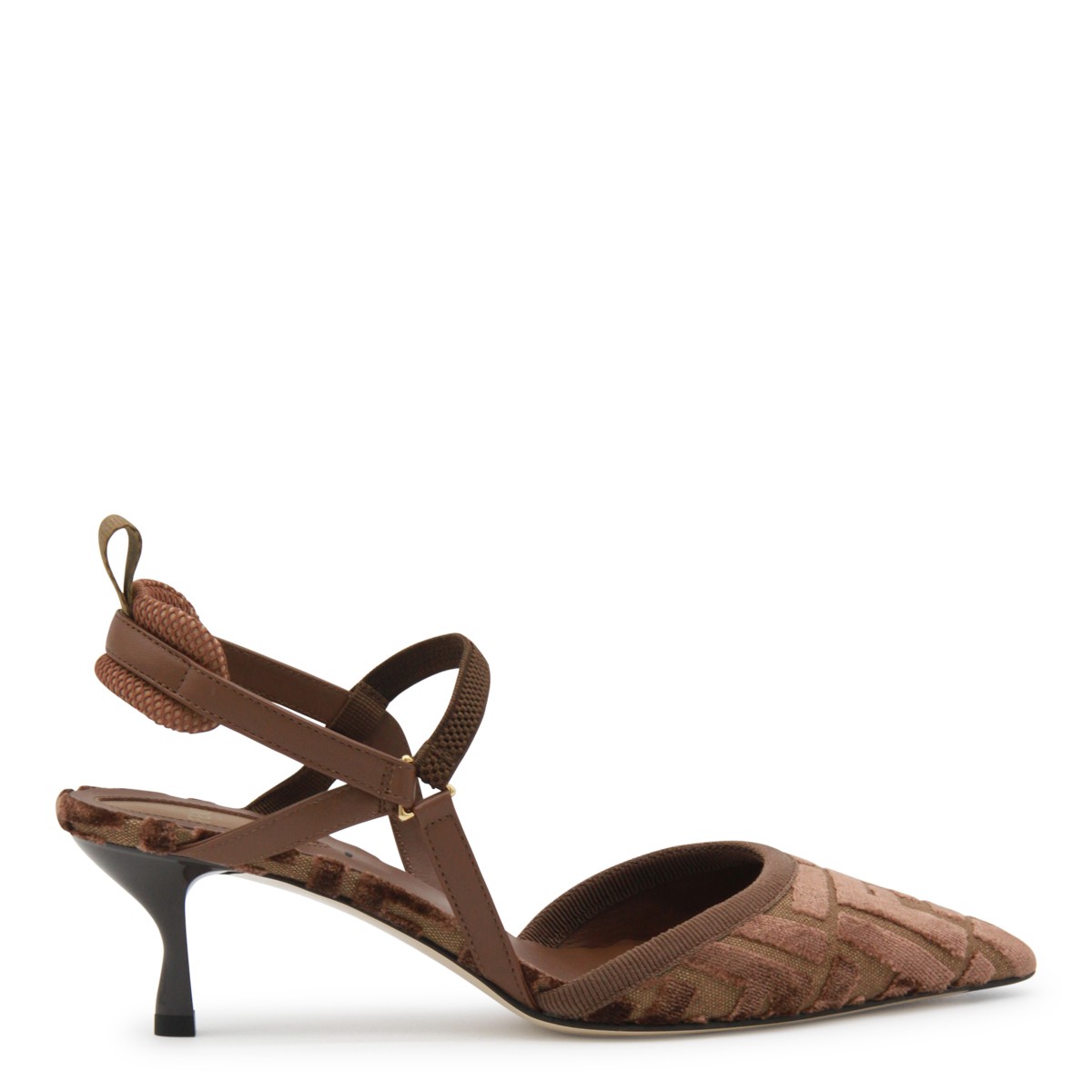 BROWN LEATHER COLIBRI' LITE PUMPS