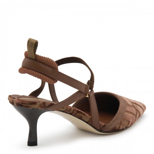 BROWN LEATHER COLIBRI' LITE PUMPS