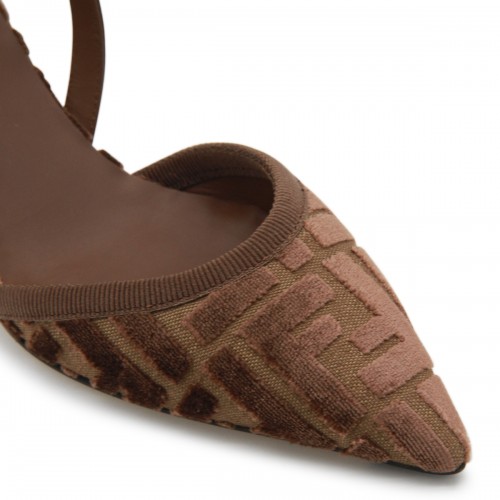 BROWN LEATHER COLIBRI' LITE PUMPS