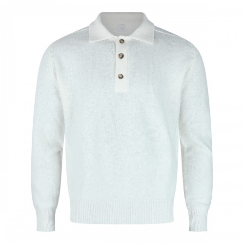 WHITE WOOL KNITWEAR