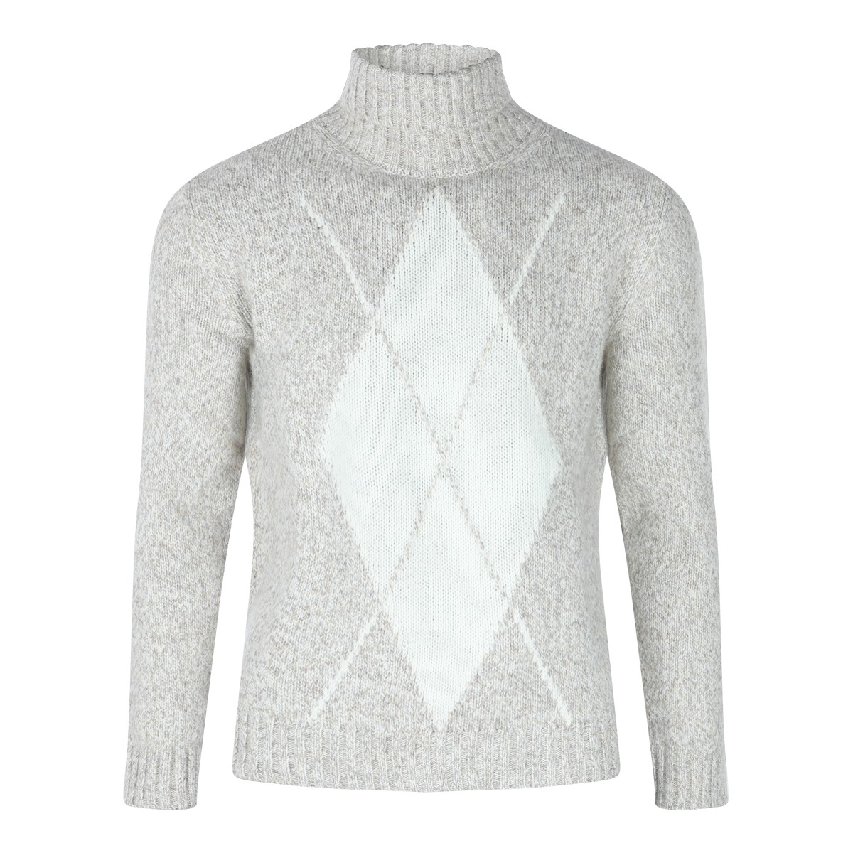 LIGHT GREY WOOL KNITWEAR