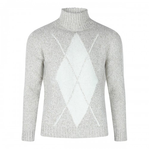 LIGHT GREY WOOL KNITWEAR