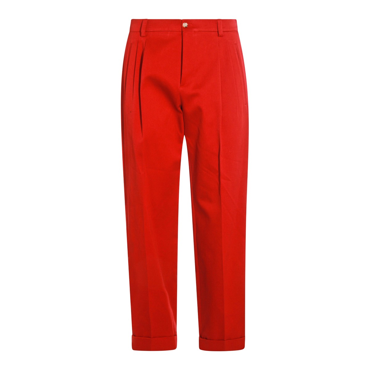 RED COTTON PANTS