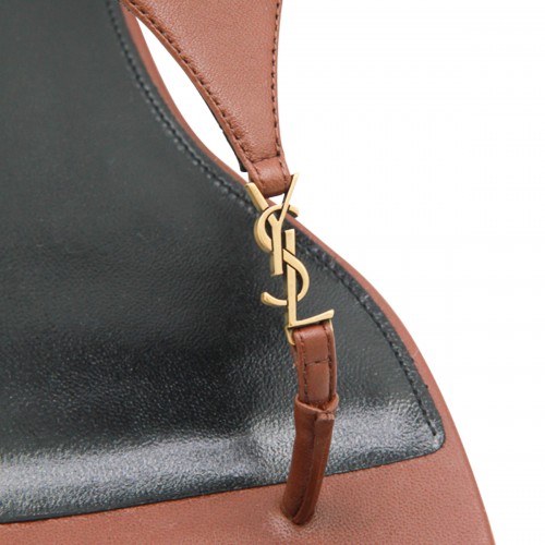 BROWN LEATHER CASSANDRE FLATS
