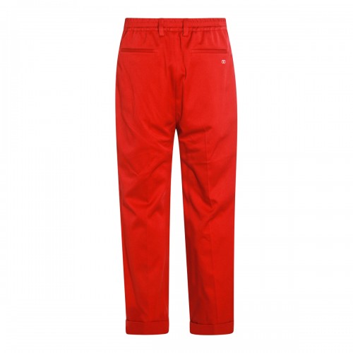 RED COTTON PANTS
