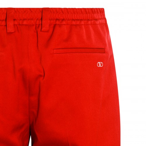 RED COTTON PANTS