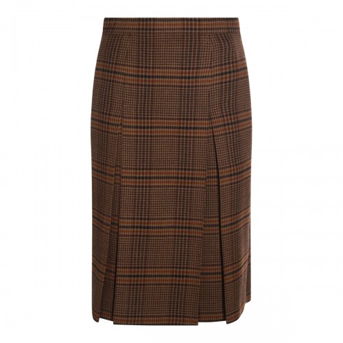 BROWN WOOL SKIRT