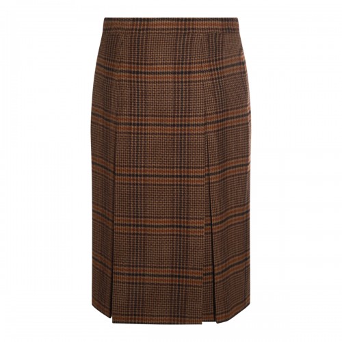 BROWN WOOL SKIRT