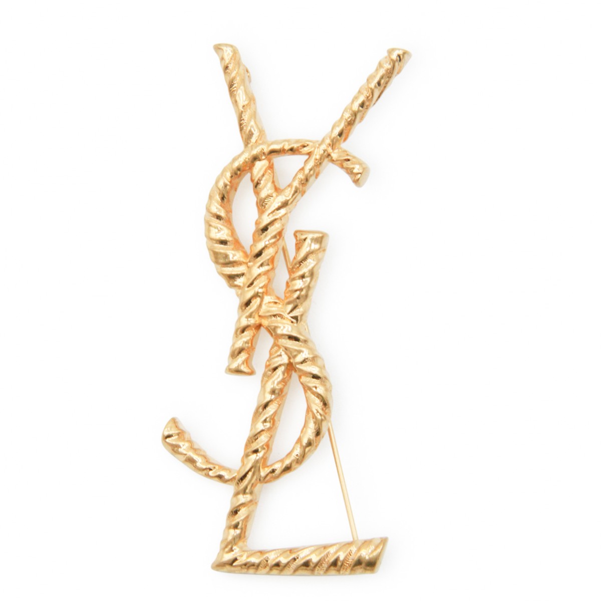 GOLD METAL OPYUM BROOCH