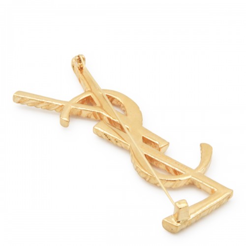GOLD METAL OPYUM BROOCH