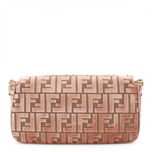 PINK LEATHER BAGUETTE SHOULDER BAG
