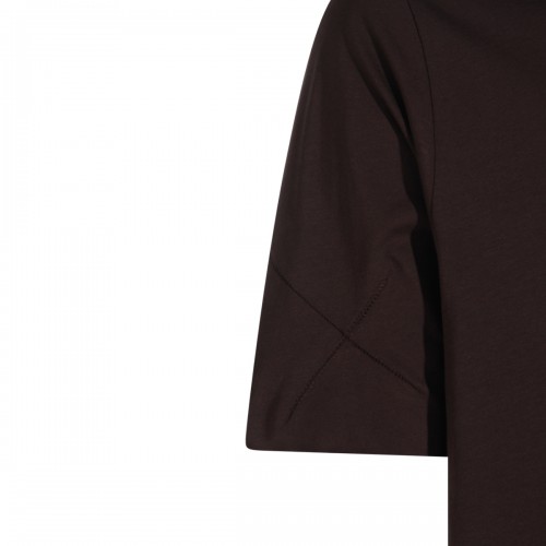 BROWN COTTON T-SHIRT