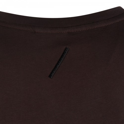 BROWN COTTON T-SHIRT