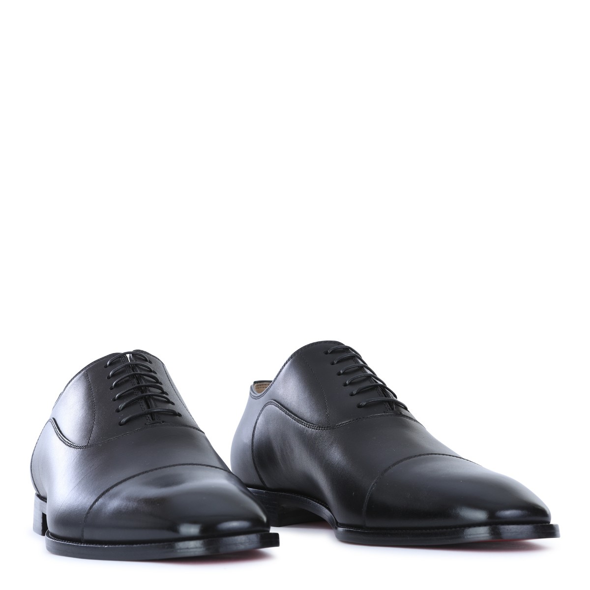 BLACK LEATHER GREGGORY LACE UP SHOES