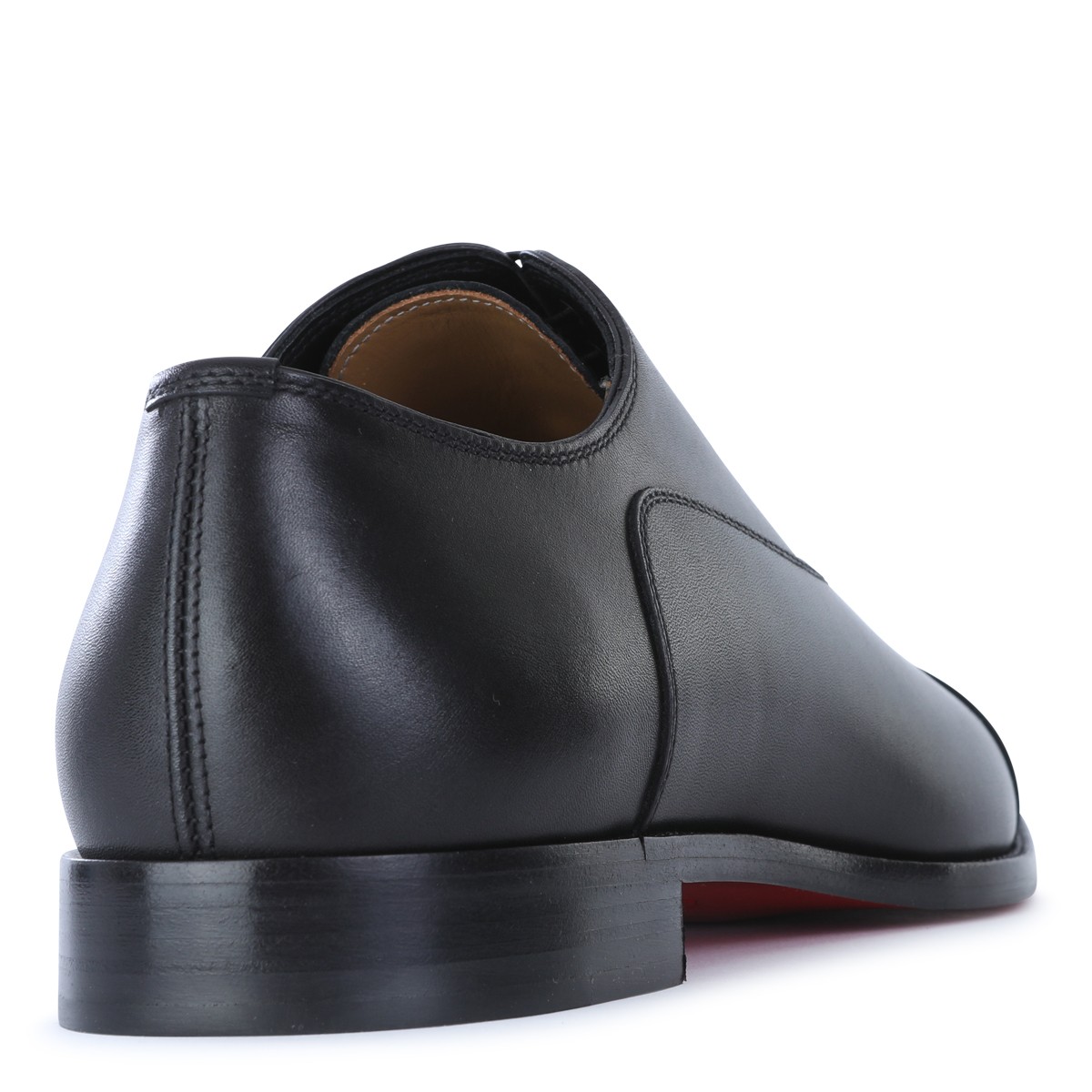 BLACK LEATHER GREGGORY LACE UP SHOES