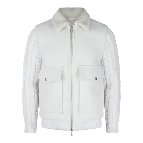 WHITE LEATHER JACKET