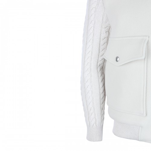 WHITE LEATHER JACKET