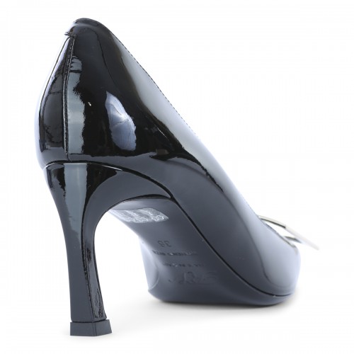BLACK LEATHER PUMPS