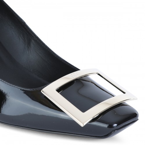 BLACK LEATHER PUMPS