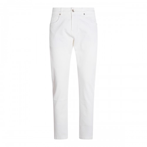 WHITE COTTON JEANS