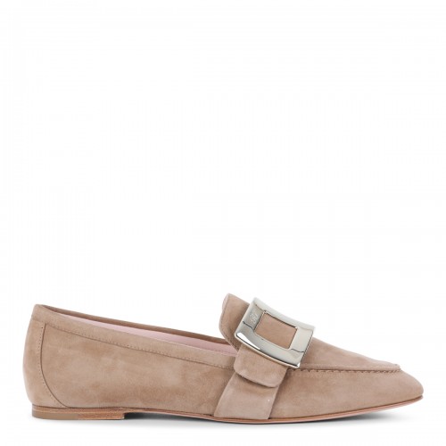 BEIGE LEATHER LOAFERS