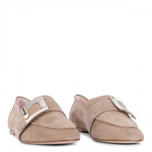 BEIGE LEATHER LOAFERS
