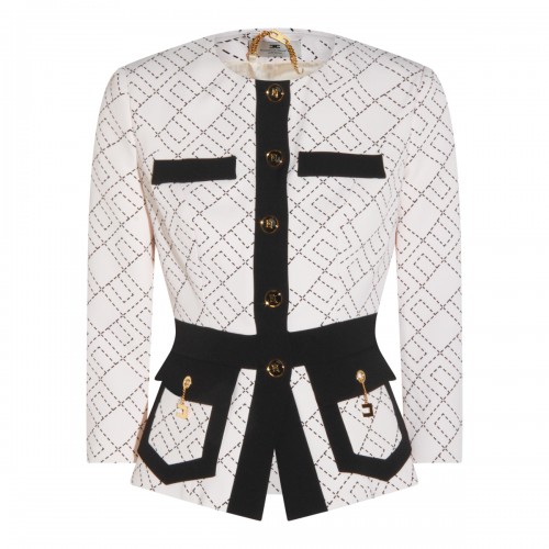 WHITE AND BLACK BLAZER