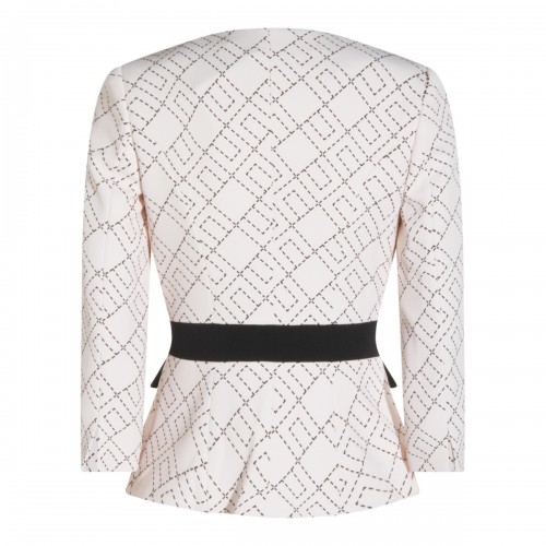 WHITE AND BLACK BLAZER