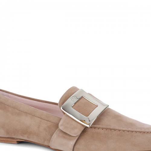 BEIGE LEATHER LOAFERS