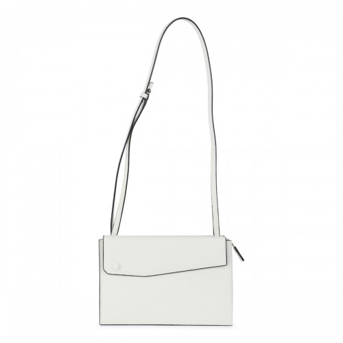 WHITE LEATHER TRIO CROSSBODY BAG