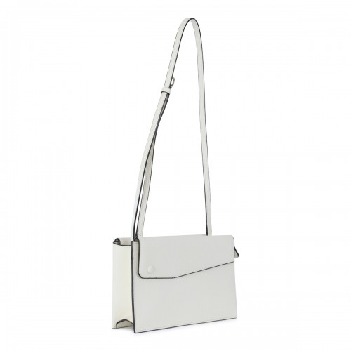 WHITE LEATHER TRIO CROSSBODY BAG