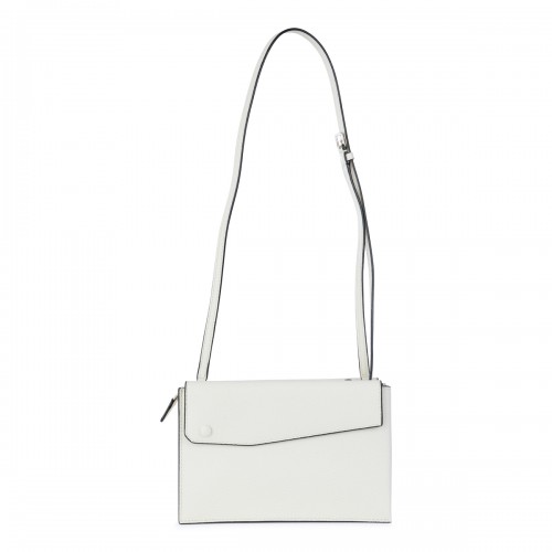 WHITE LEATHER TRIO CROSSBODY BAG