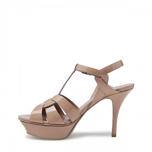 BEIGE LEATHER TRIBUTE 75 SANDALS