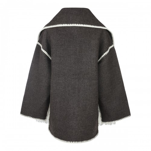 DARK BROWN WOOL COAT