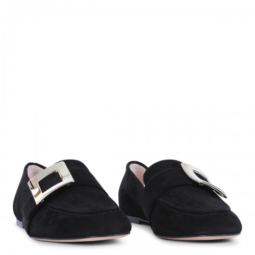 BLACK LEATHER LOAFERS
