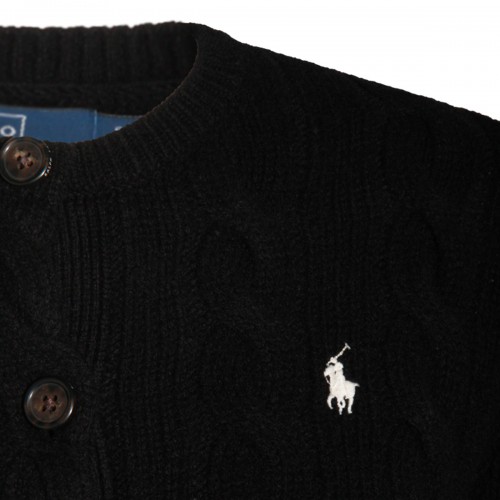 BLACK WOOL KNITWEAR