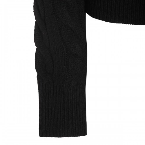BLACK WOOL KNITWEAR