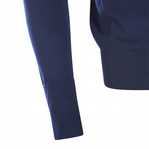 BLUE WOOL KNITWEAR