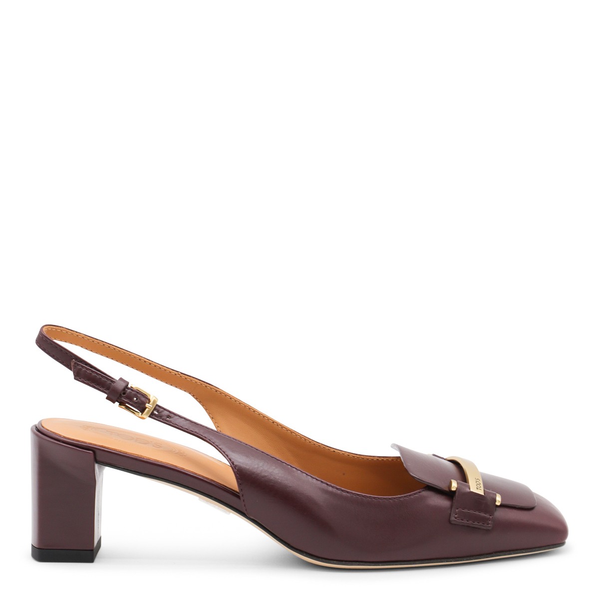 PURPLE LEATHER PUMPS